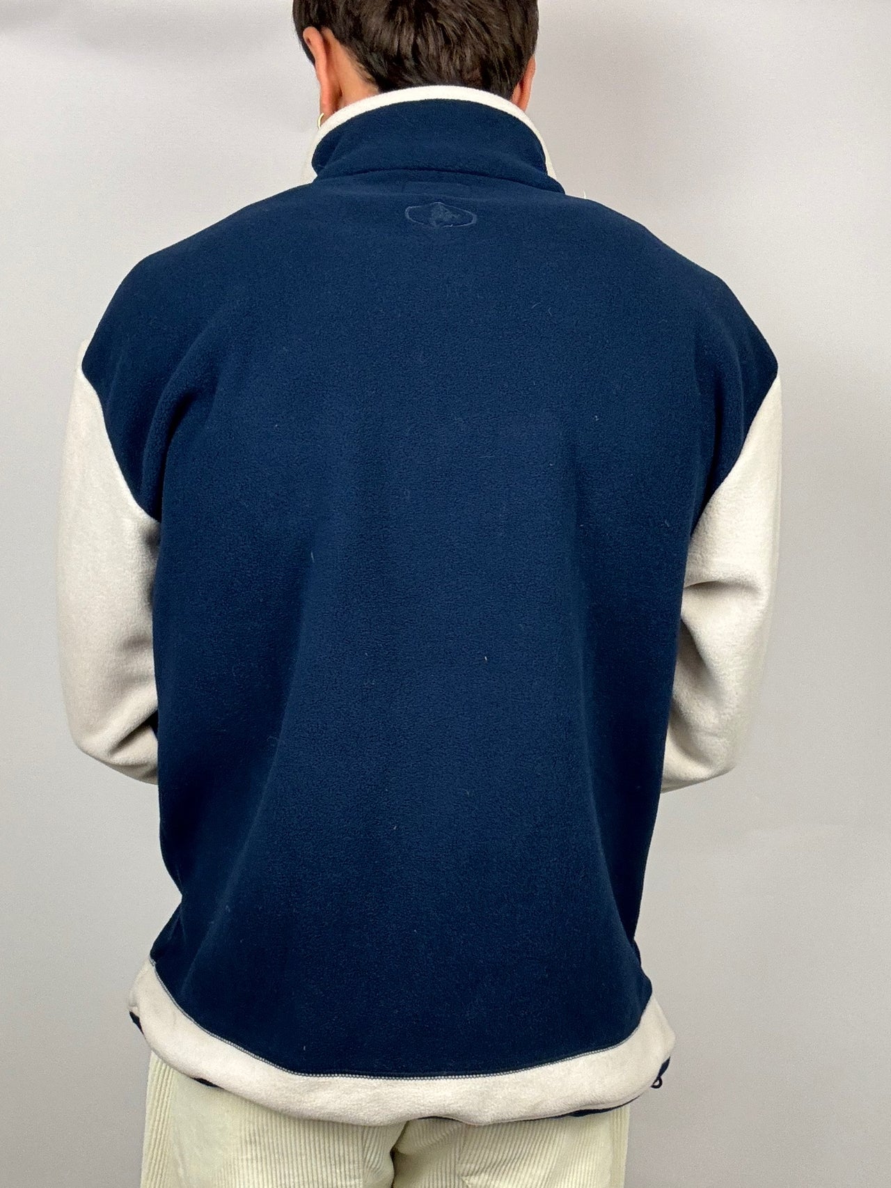 Navy and white fleece jacket L Vintage