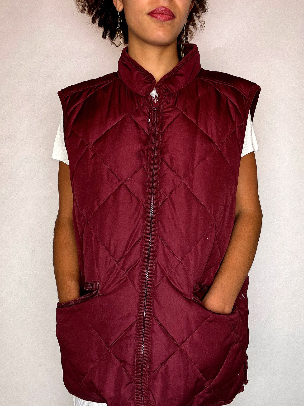 Doudoune sans manche bordeaux L/XL