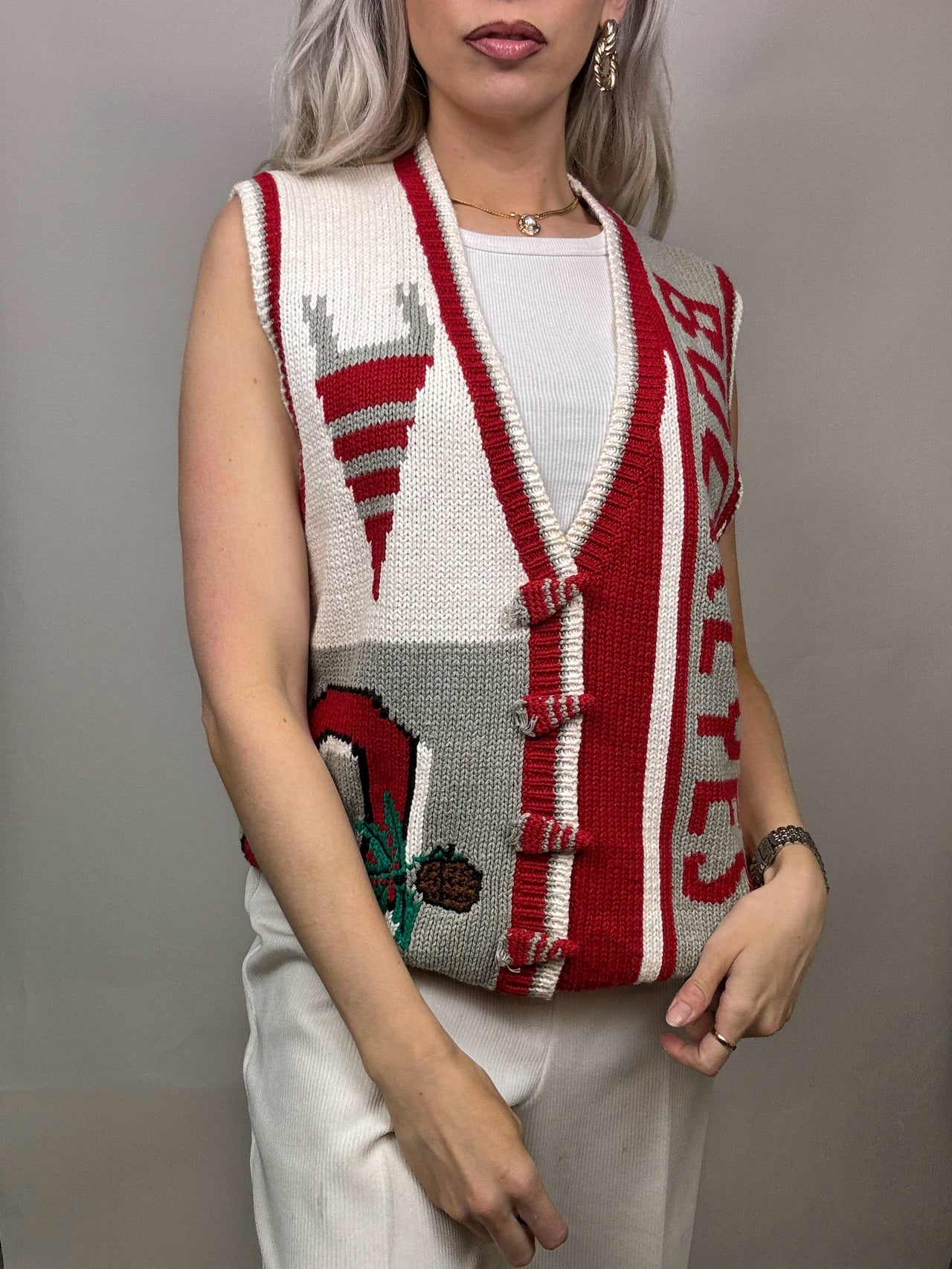 WEIHNACHTSZEIT M/L Vintage Wollweste