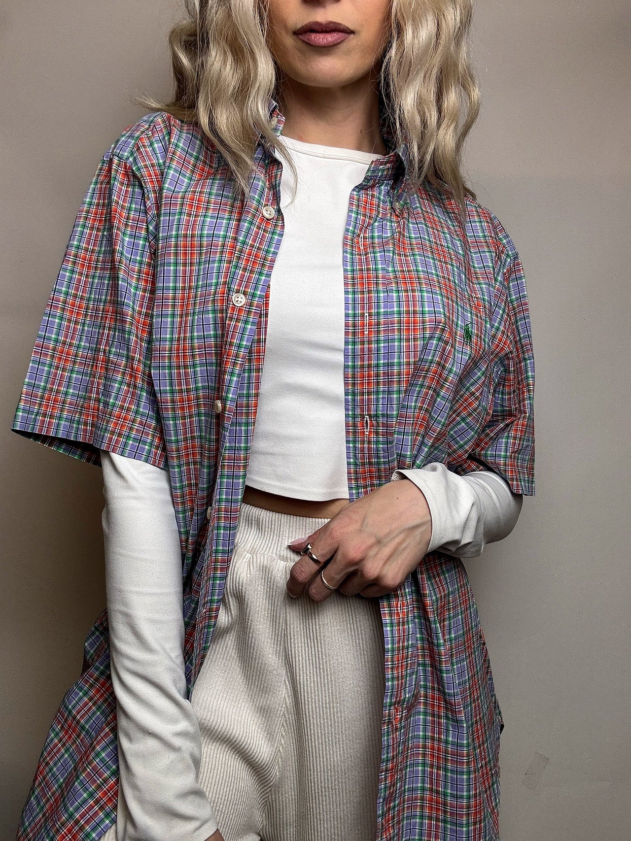 Chemise à carreaux RALPH LAUREN M vintage