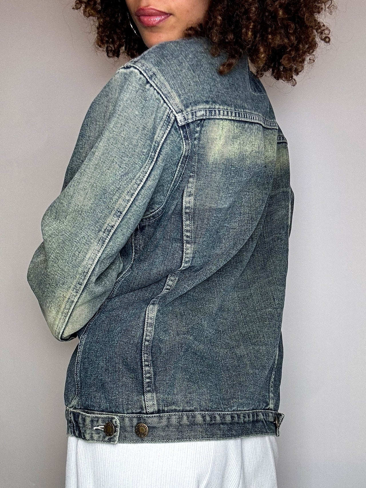 Veste en jean delavée XL vintage
