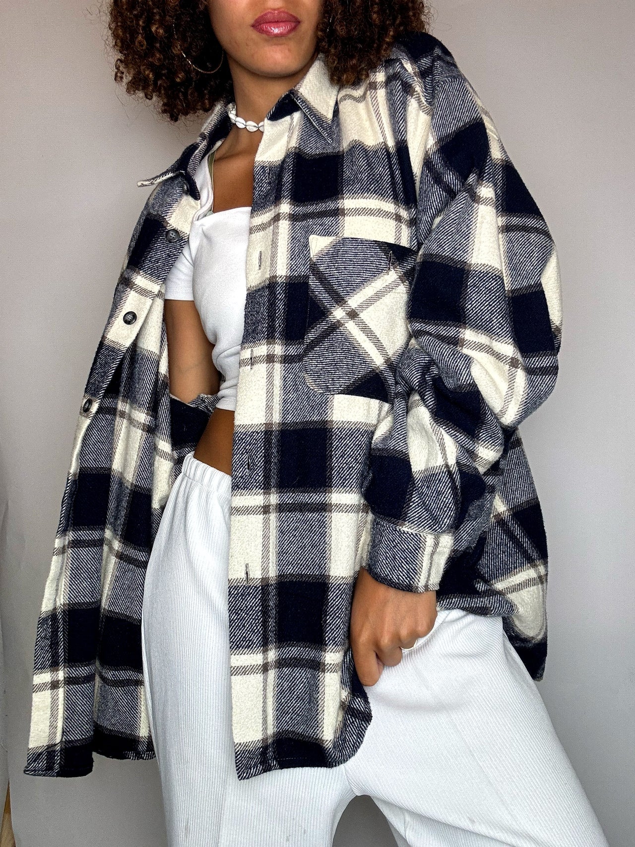 Chemise à carraux en flanelle L vintage