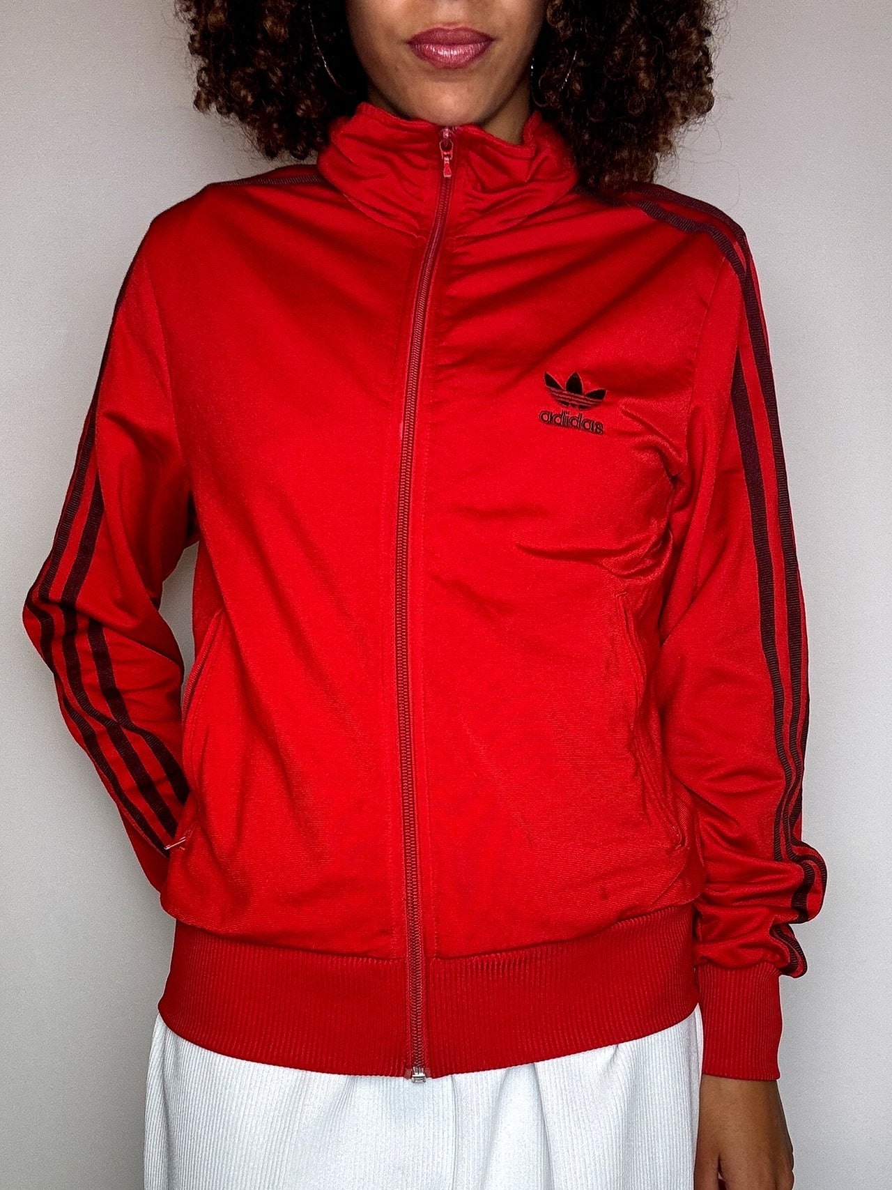 Jacket de sport rouge ADIDAS S vintage