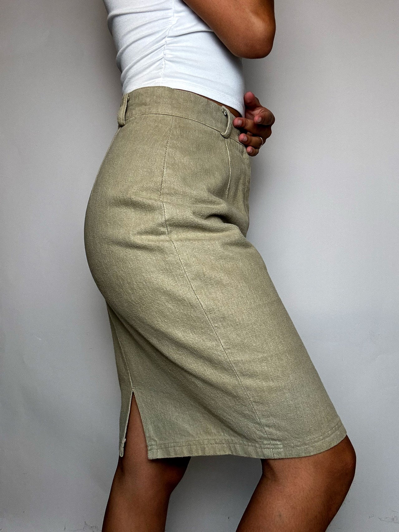 Jupe crayon beige S vintage