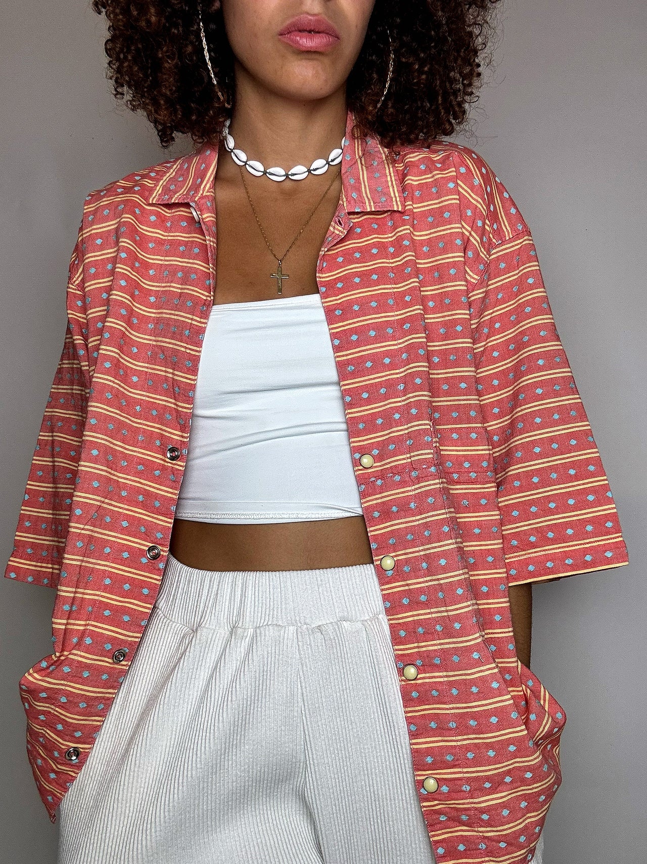 Chemise à motif rouge REPLAY L vintage