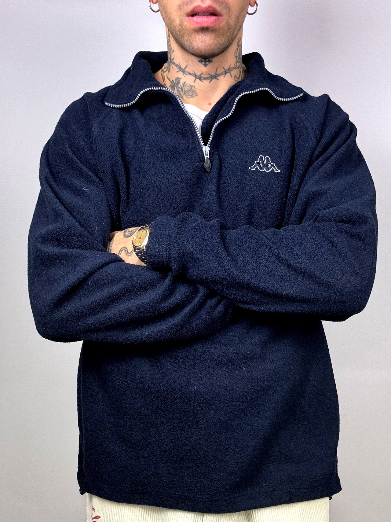 KAPPA L Vintage Navy Fleece