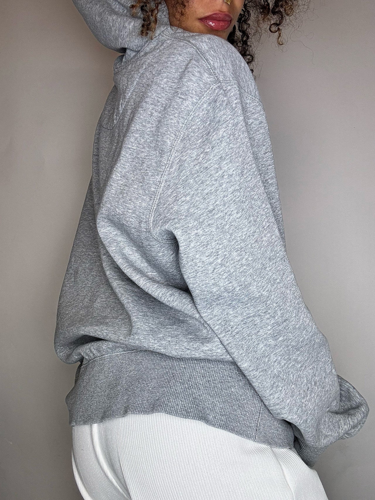 Sweat à capuche gris NIKE L vintage