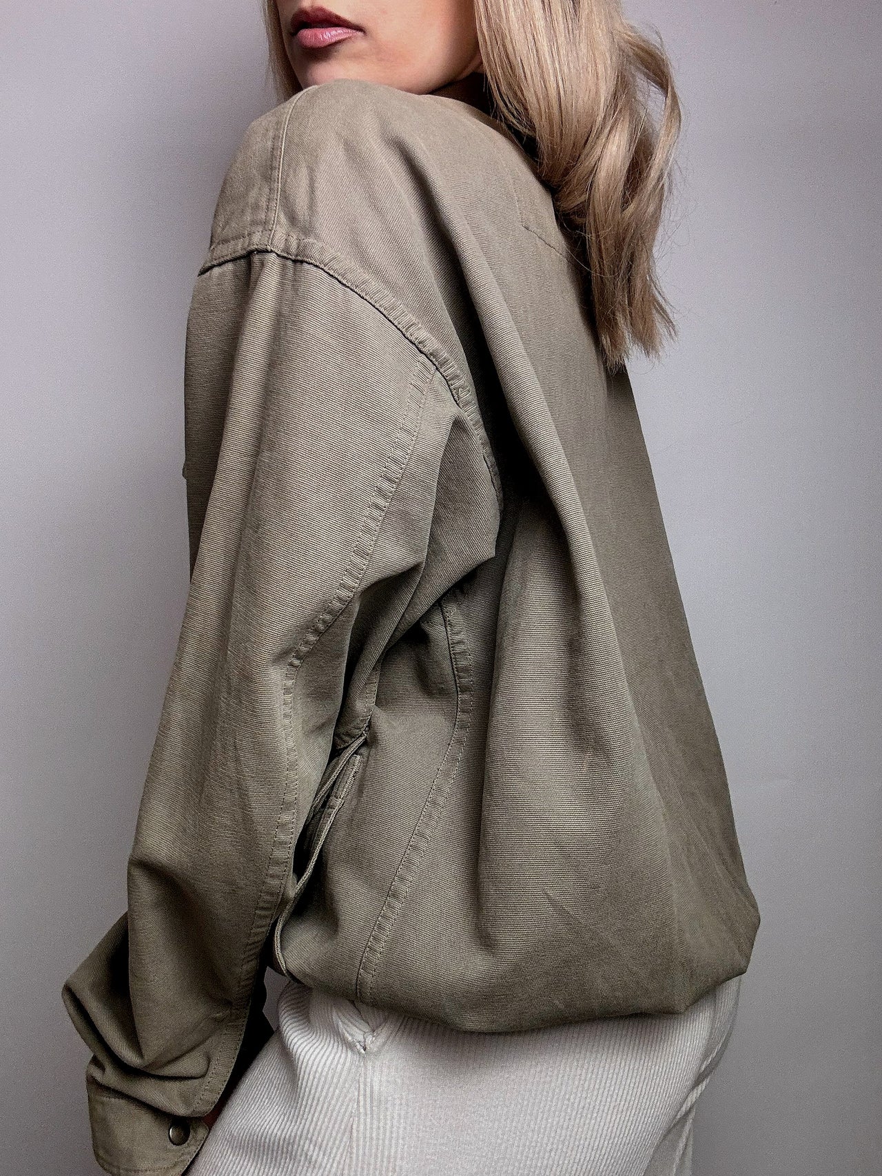 Blouson style aviator en coton kaki JANTZEN M/L vintage