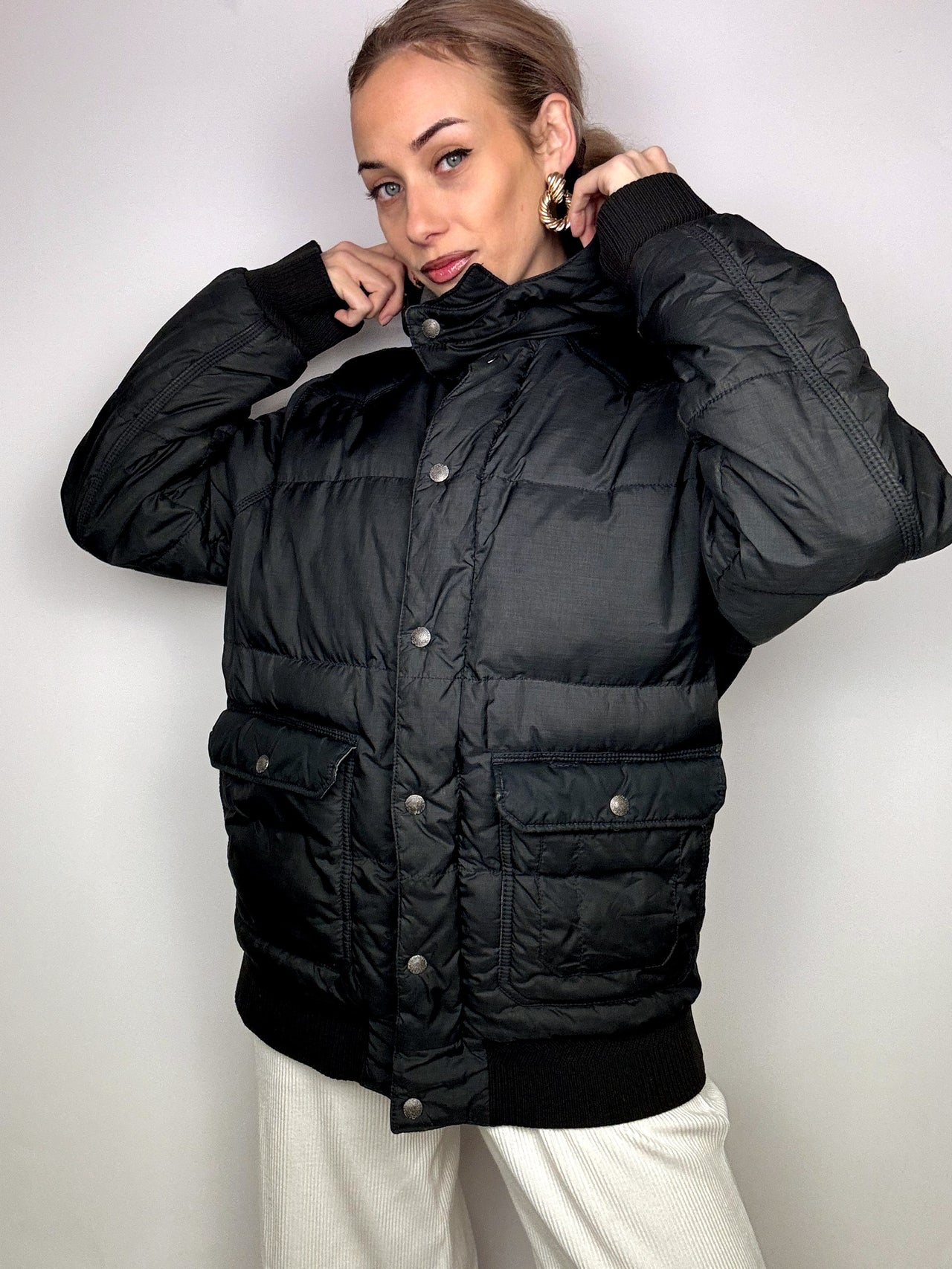 LEVI'S L vintage black puffy jacket