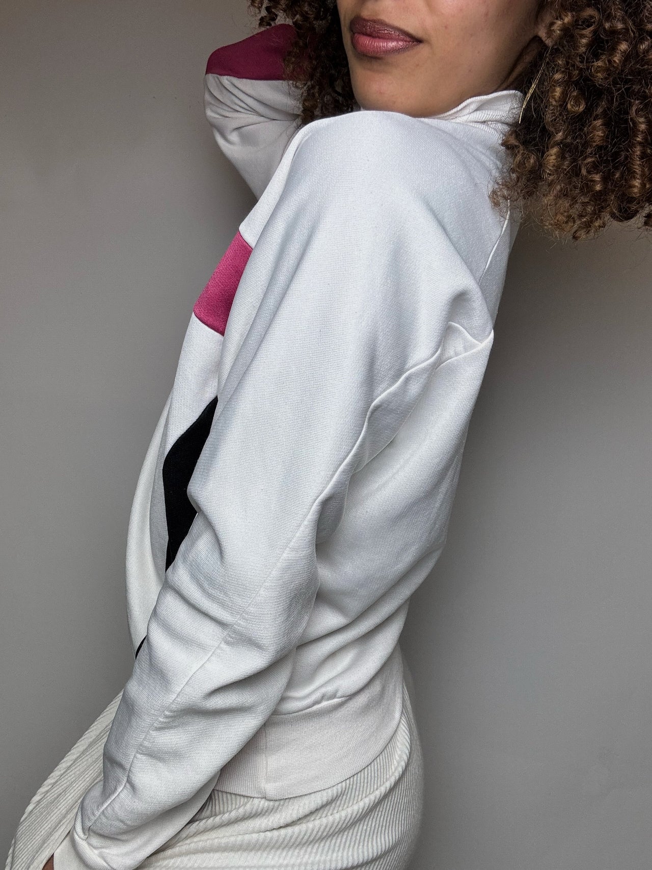 Sweat à zip blanc LEVI'S XS vintage