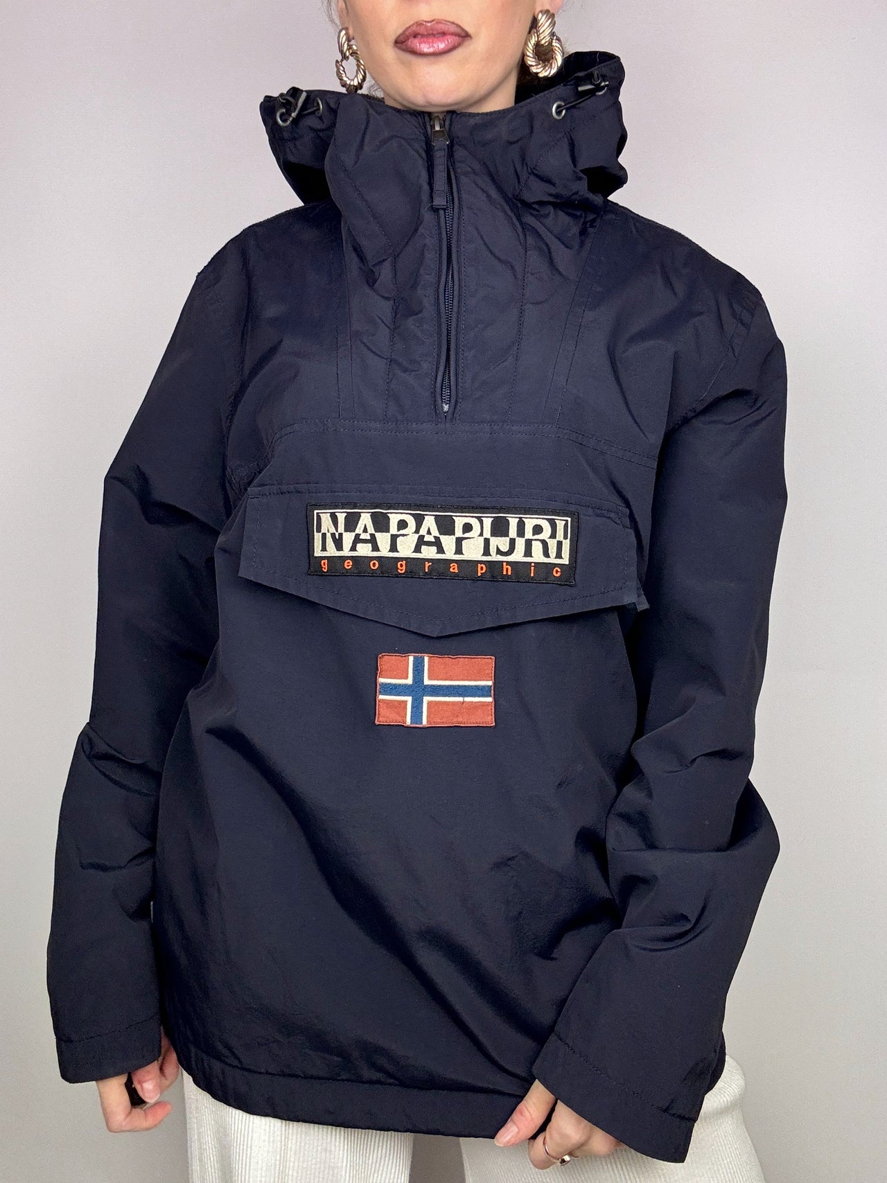 NAPAPIJRI L vintage navy parka down jacket