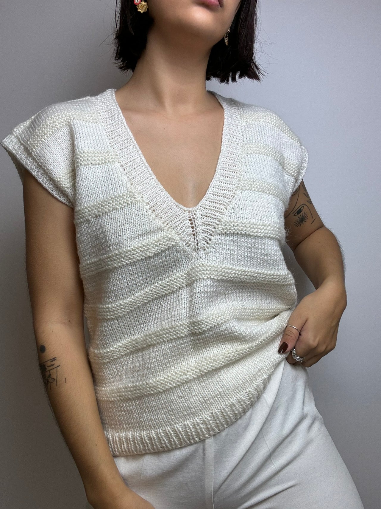 Off-white knit vest S/M