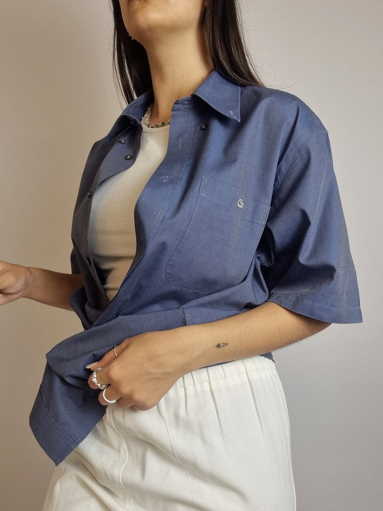 Dunkelblaues Hemd Lacoste M