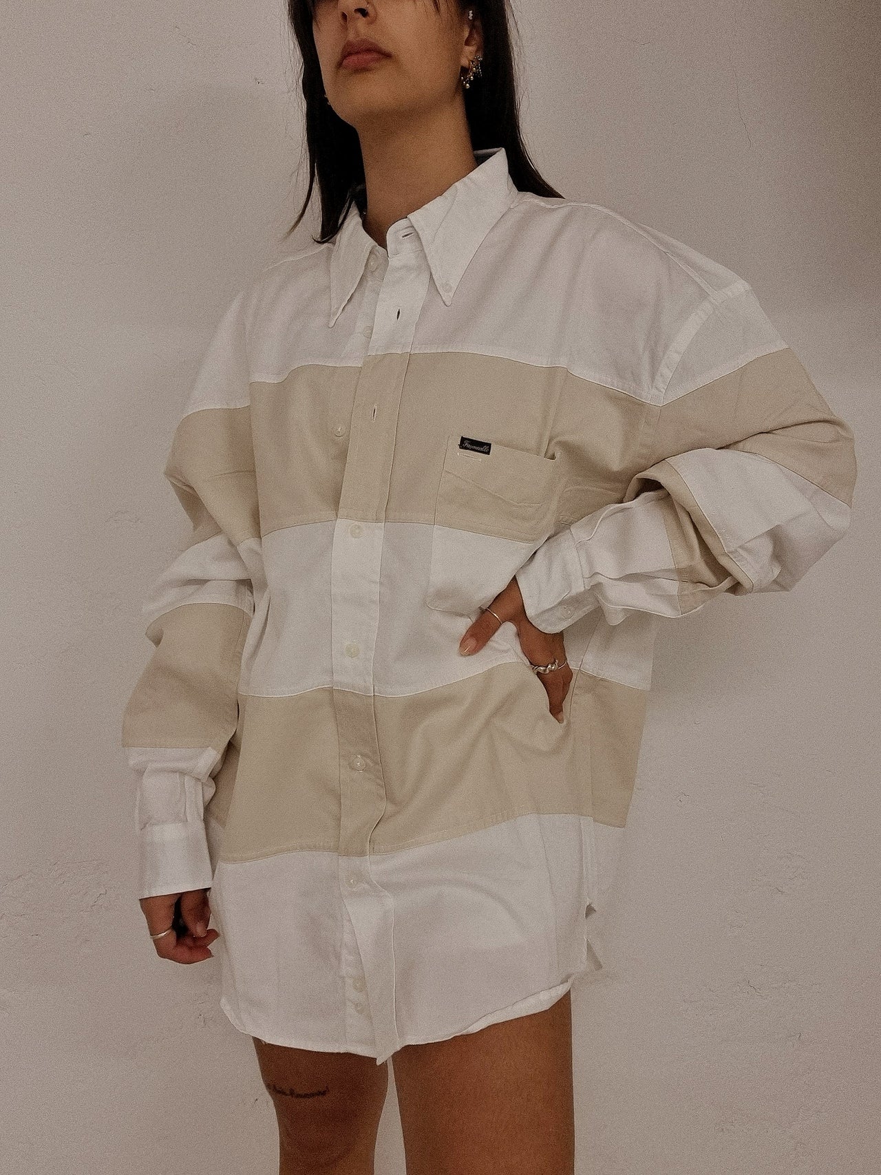 Vintage 80/90s shirt purple/blue/mustard M