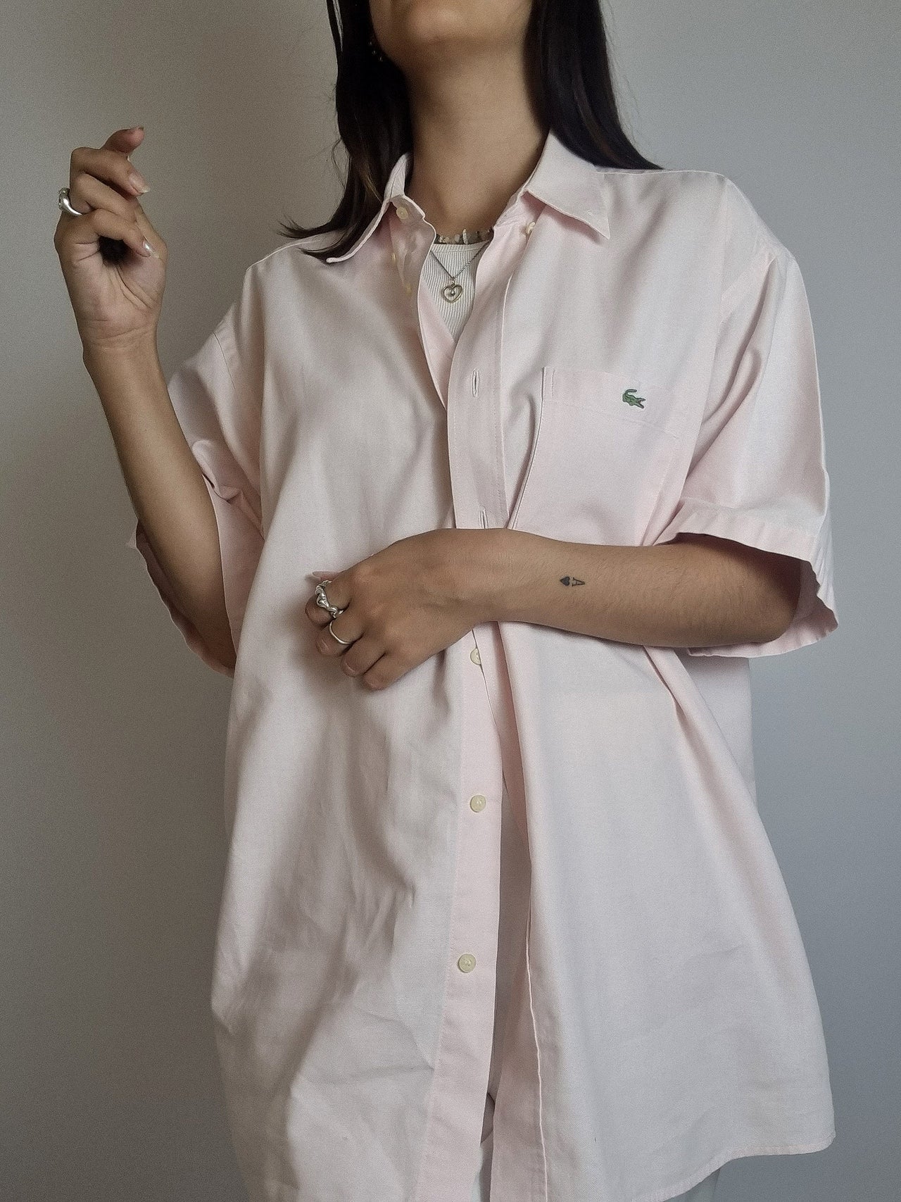 Hellrosa Hemd Lacoste L