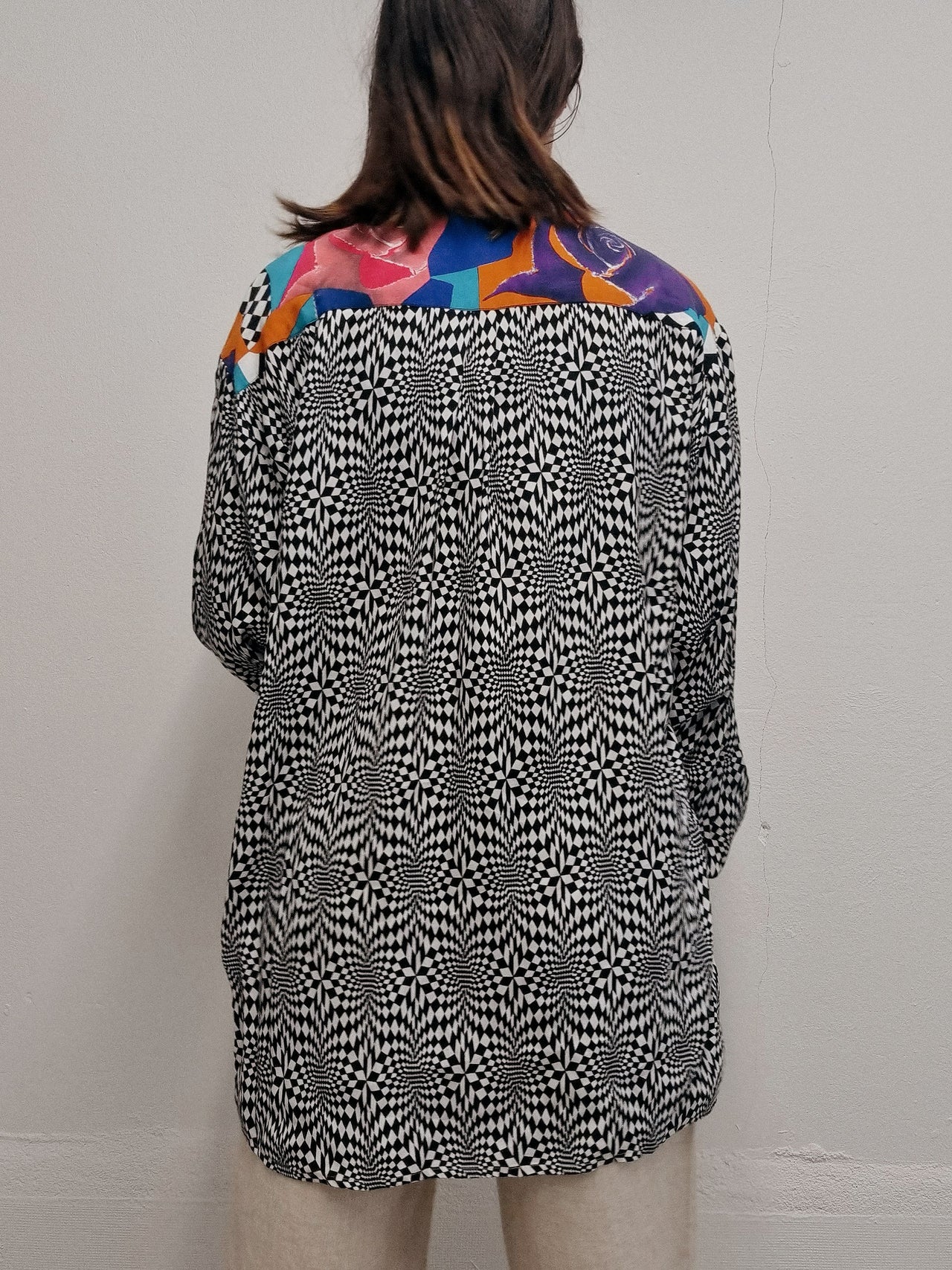 Vintage 80/90s shirt purple/blue/mustard M