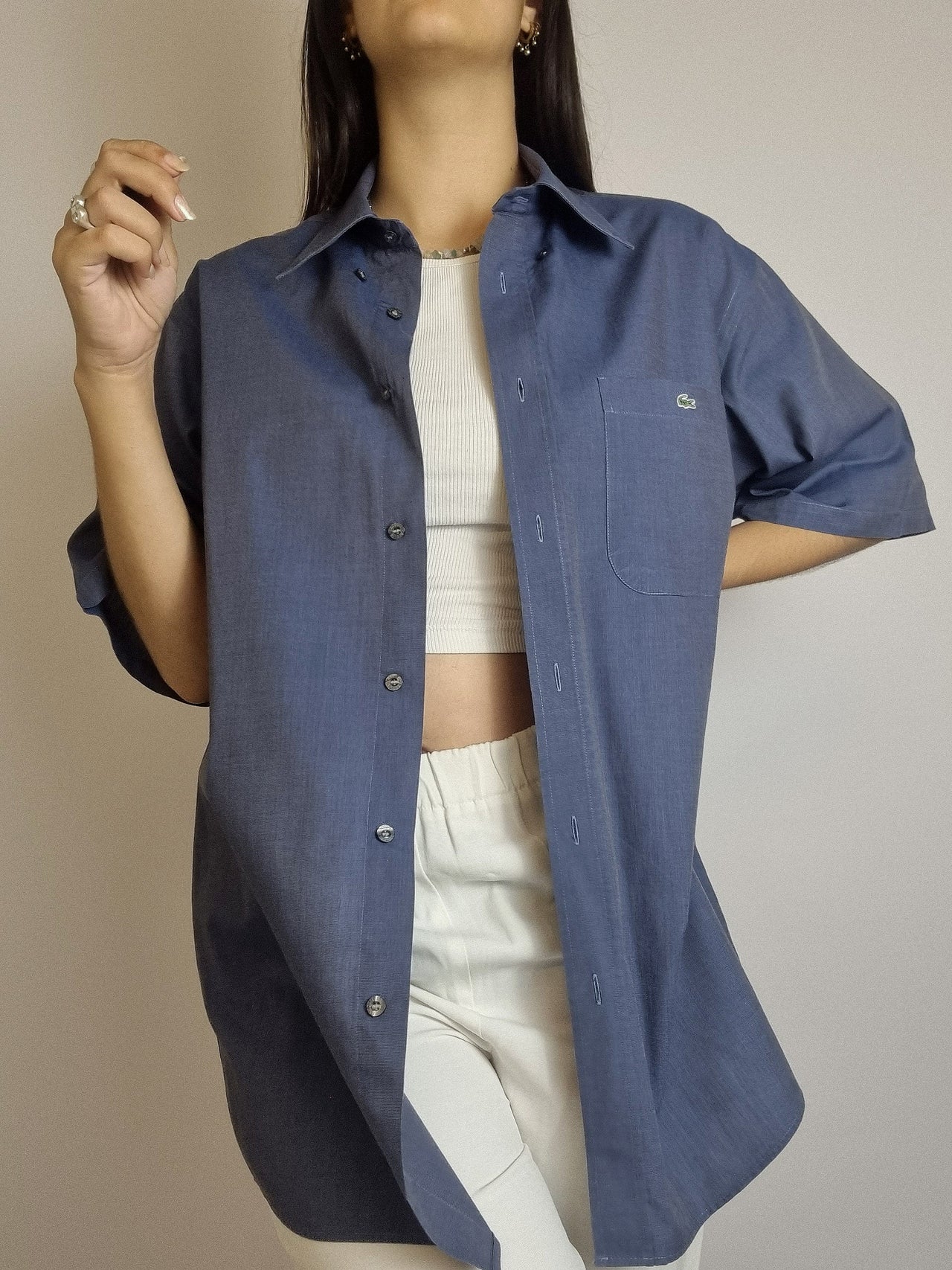 Dunkelblaues Hemd Lacoste M