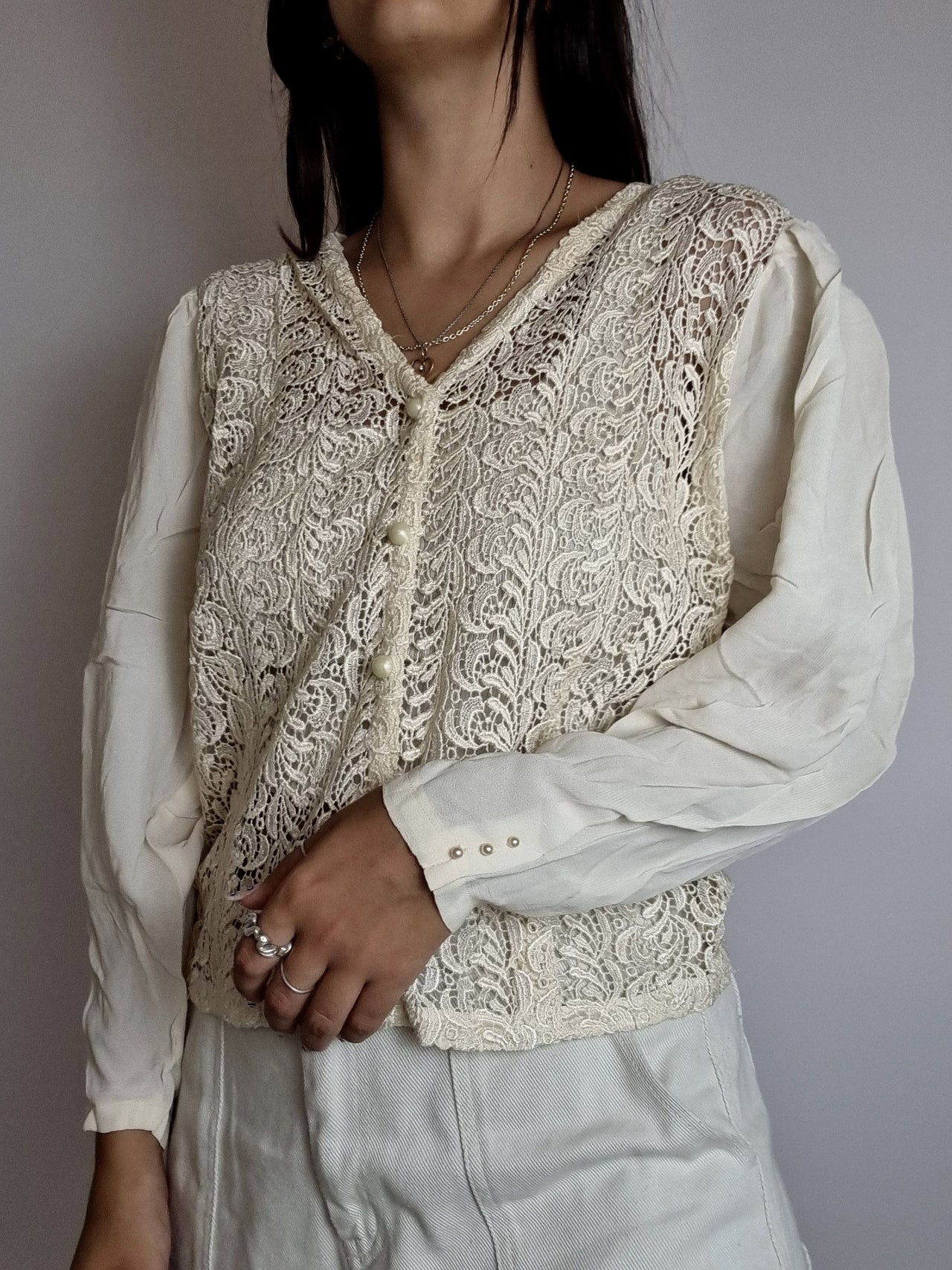 Vintage 80/90s shirt purple/blue/mustard M