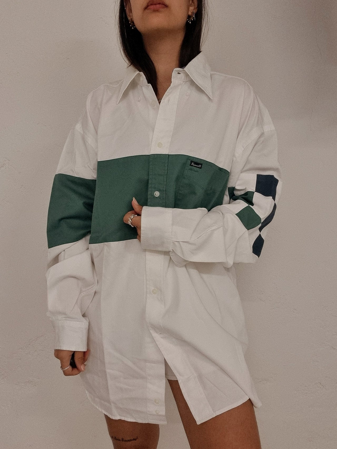 Vintage 80/90s shirt purple/blue/mustard M