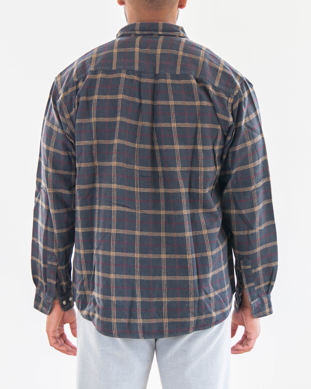 Chemise Vintage à carreaux bruns XL