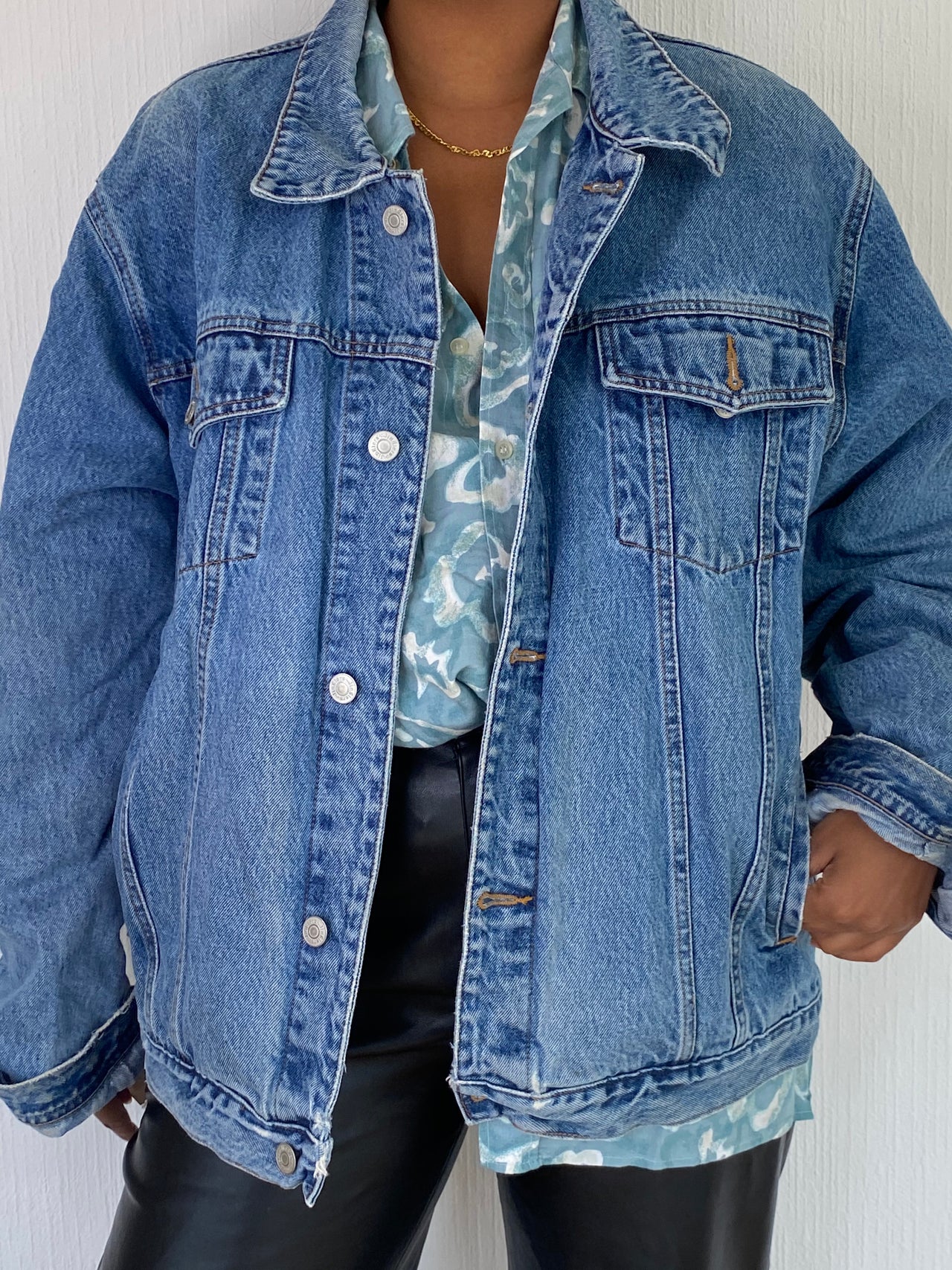 Vintage blue jeans jacket XL