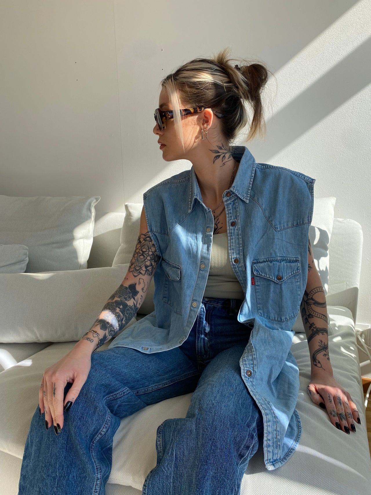 Levi's ärmelloses Jeanshemd XL