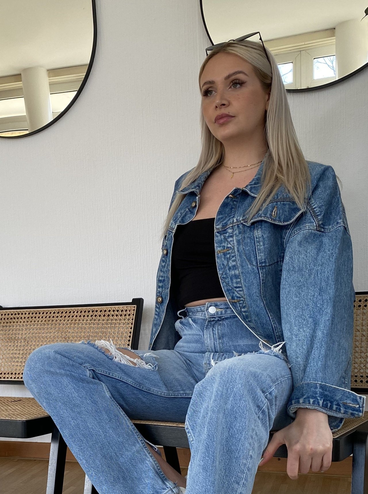 Vintage Light Blue Denim Jacket M