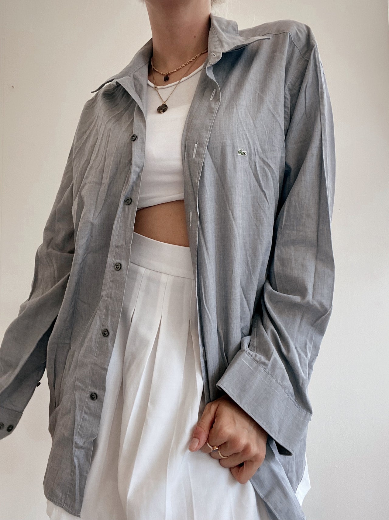 Chemise Vintage grise Lacoste