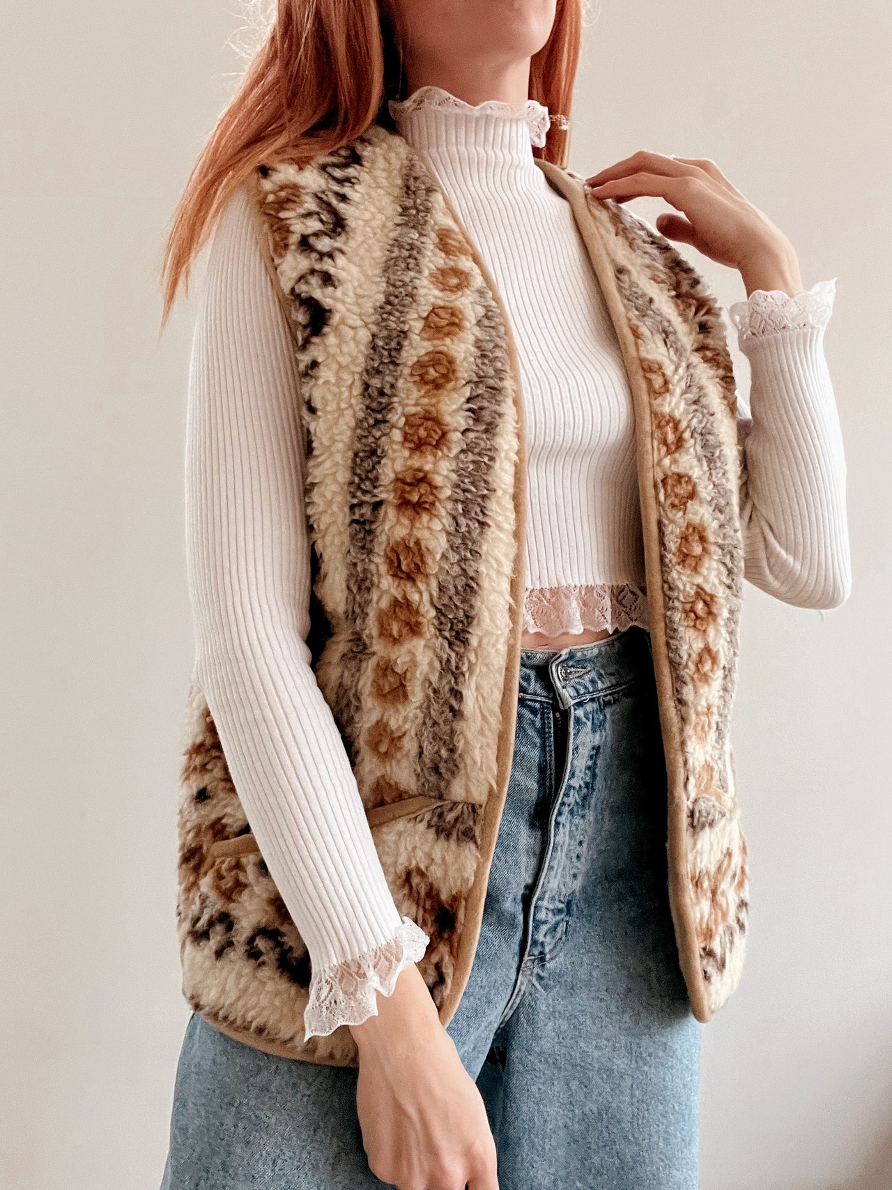 White and blue jacket with orange collar Adidas XL