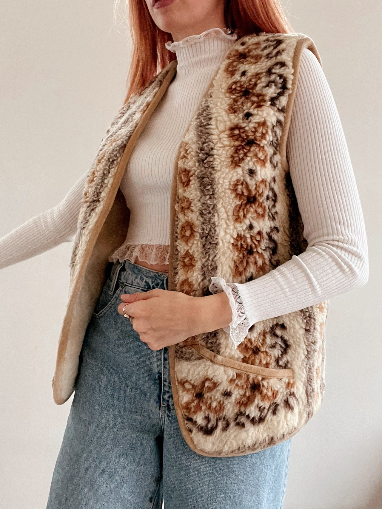 White and blue jacket with orange collar Adidas XL