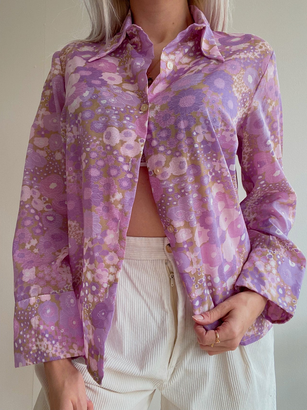 Chemise Vintage 80/90s mauve