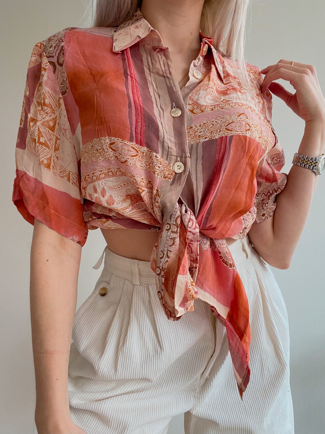 Chemise Vintage 80/90s orange