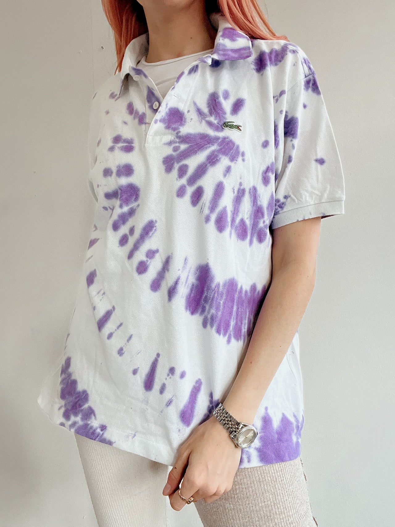 Polo vintage Lacoste Tie and dye S