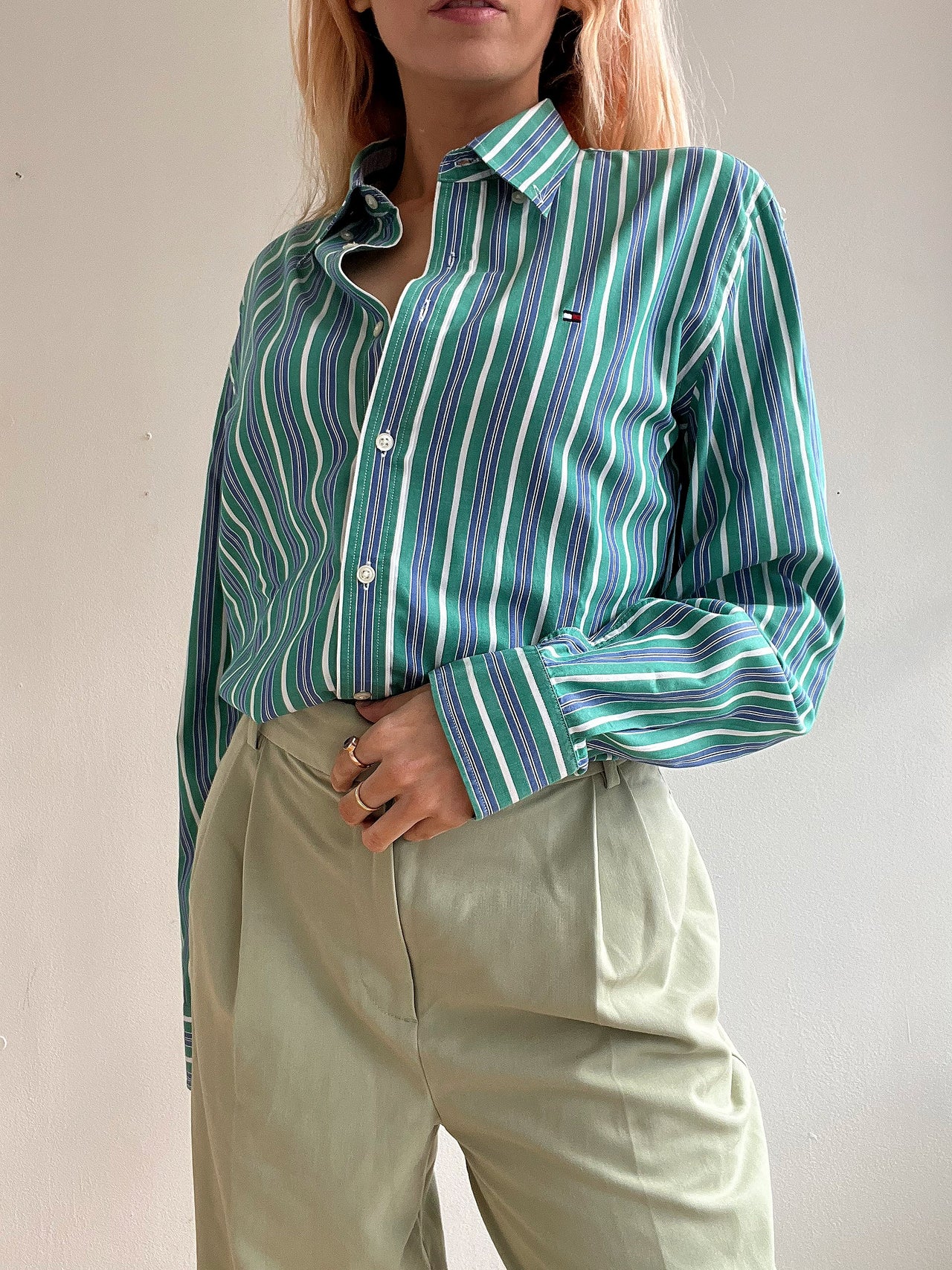 Vintage 80/90s shirt purple/blue/mustard M