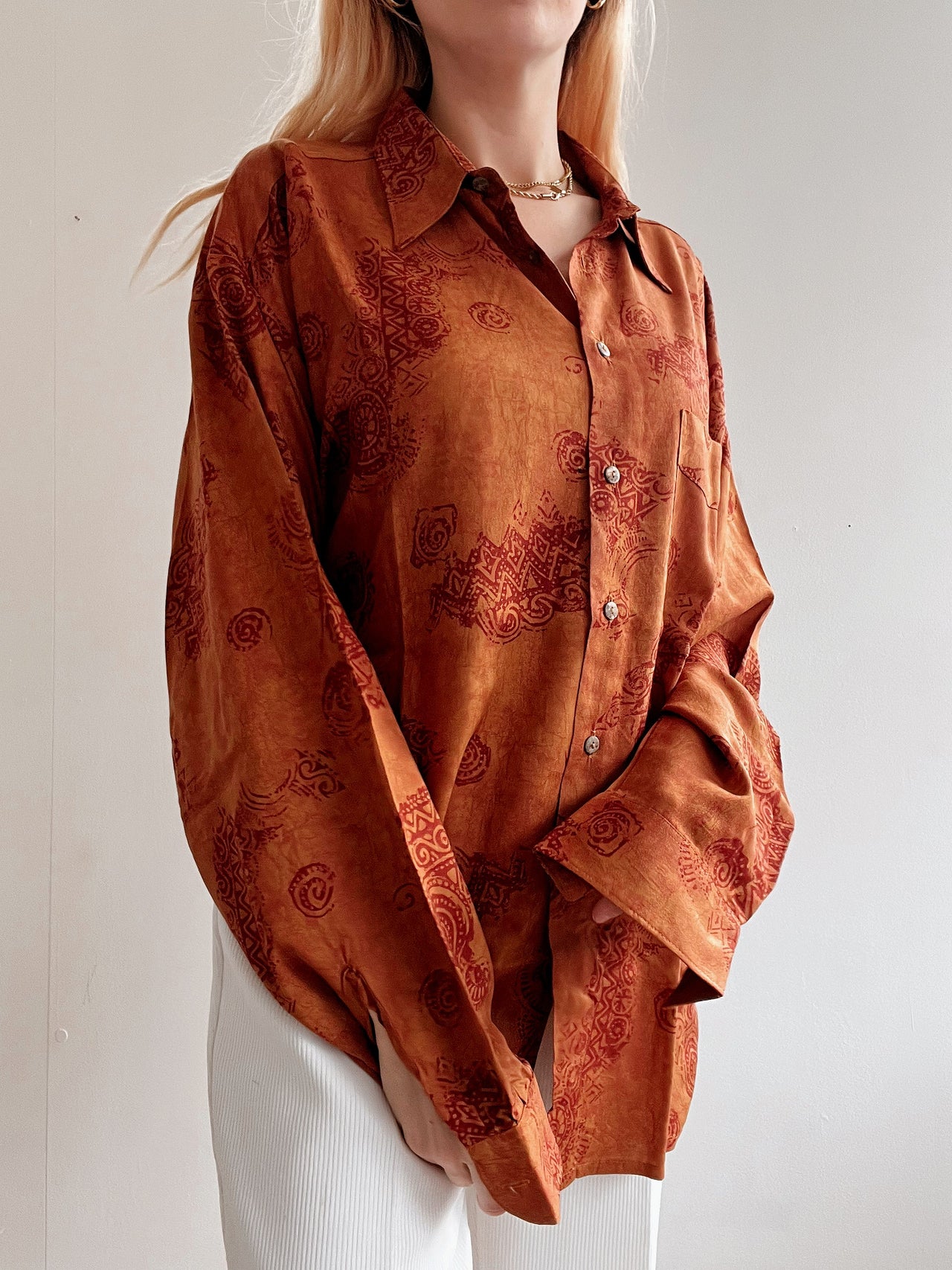 Chemise Vintage 80/90s orange L