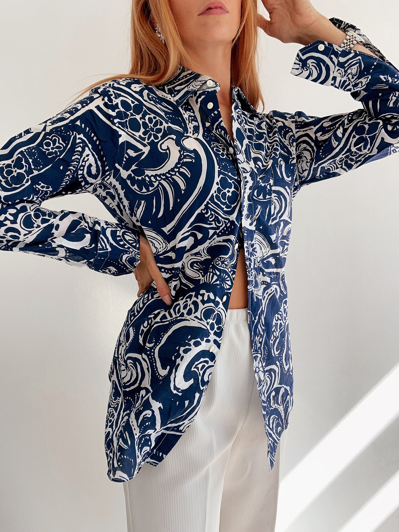 Chemise Vintage 70s bleue S/M