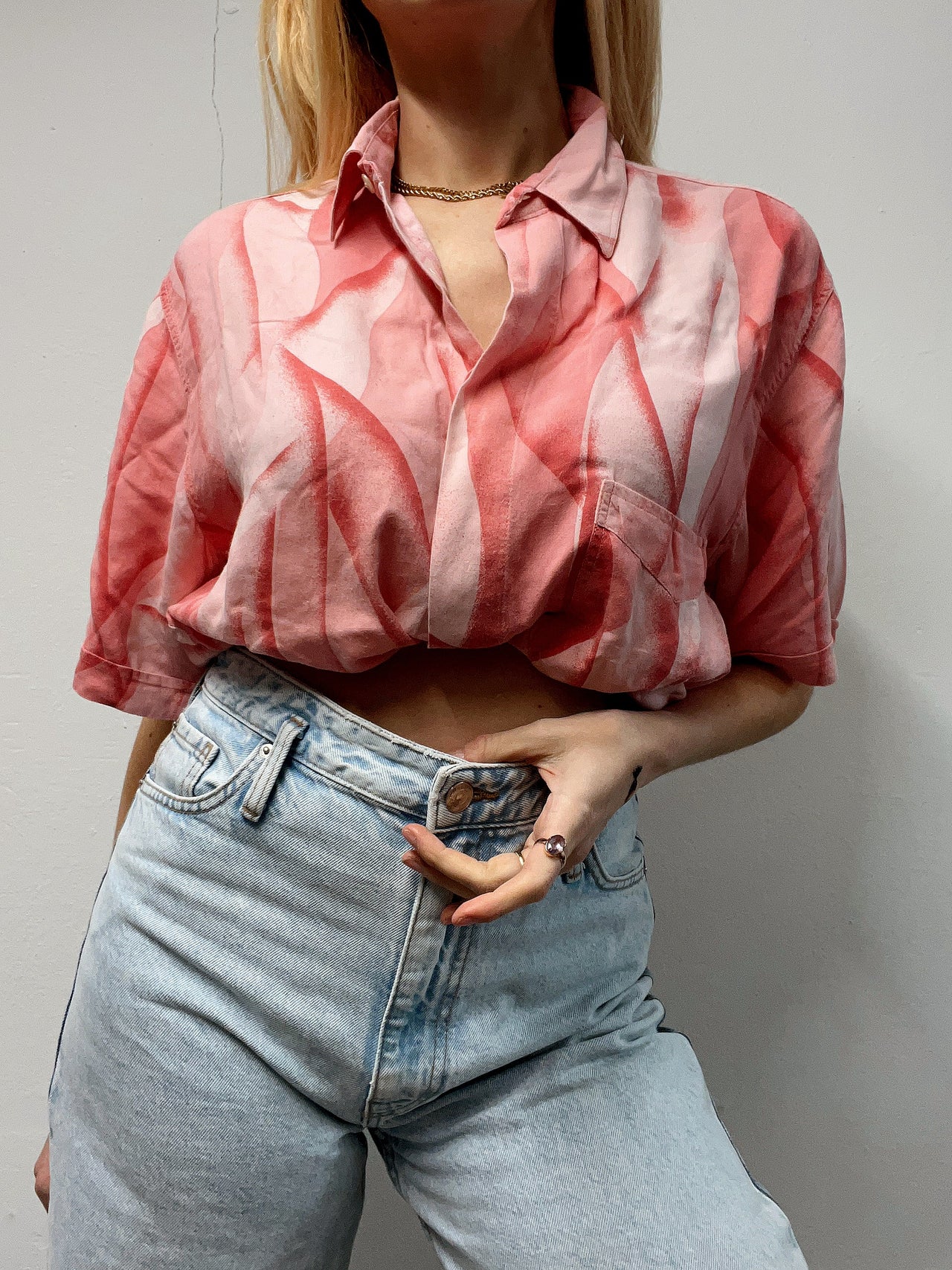 Vintage 80/90s shirt purple/blue/mustard M