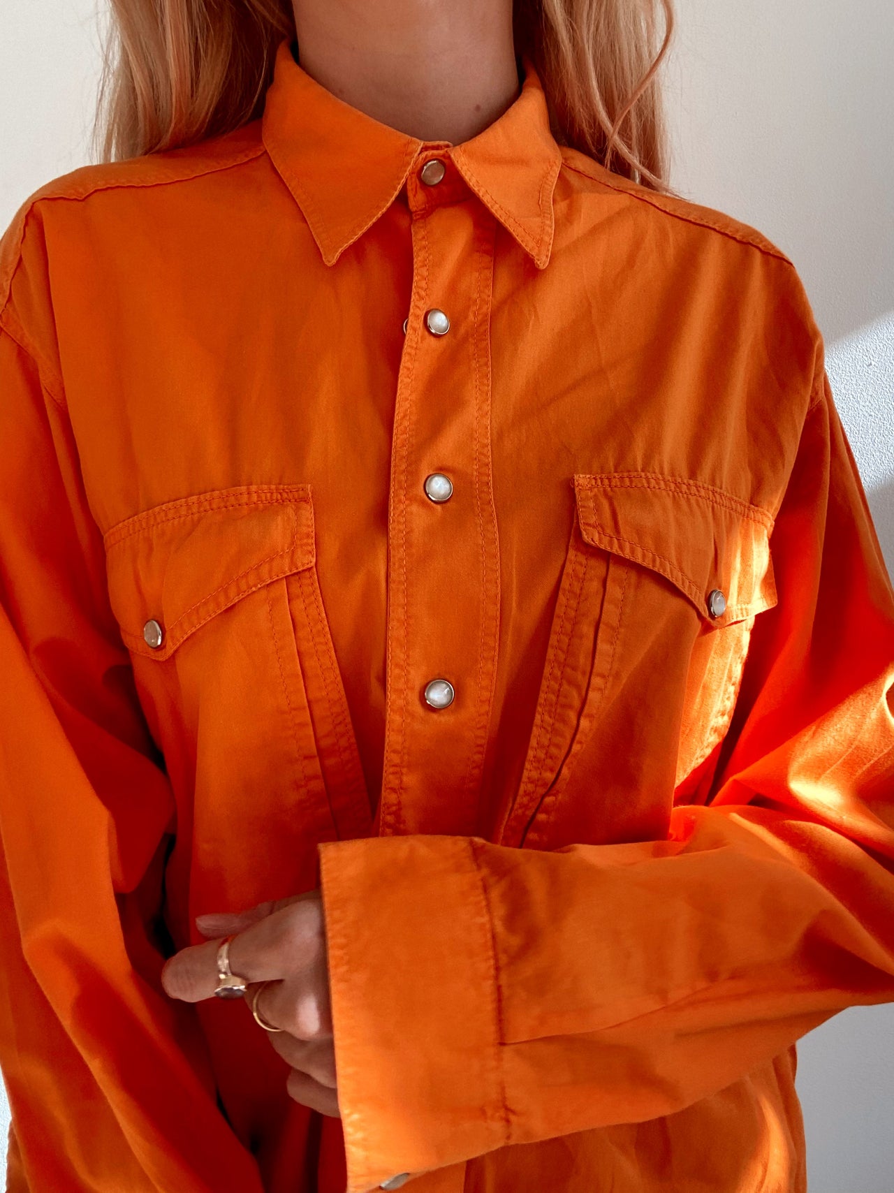 Chemise Vintage 80/90s orange XL