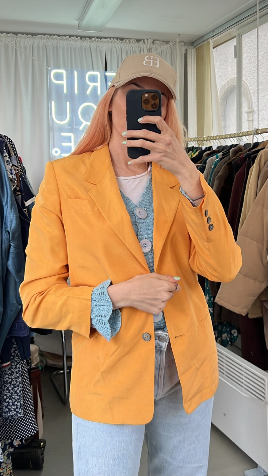 Blazer vintage orange M oversized