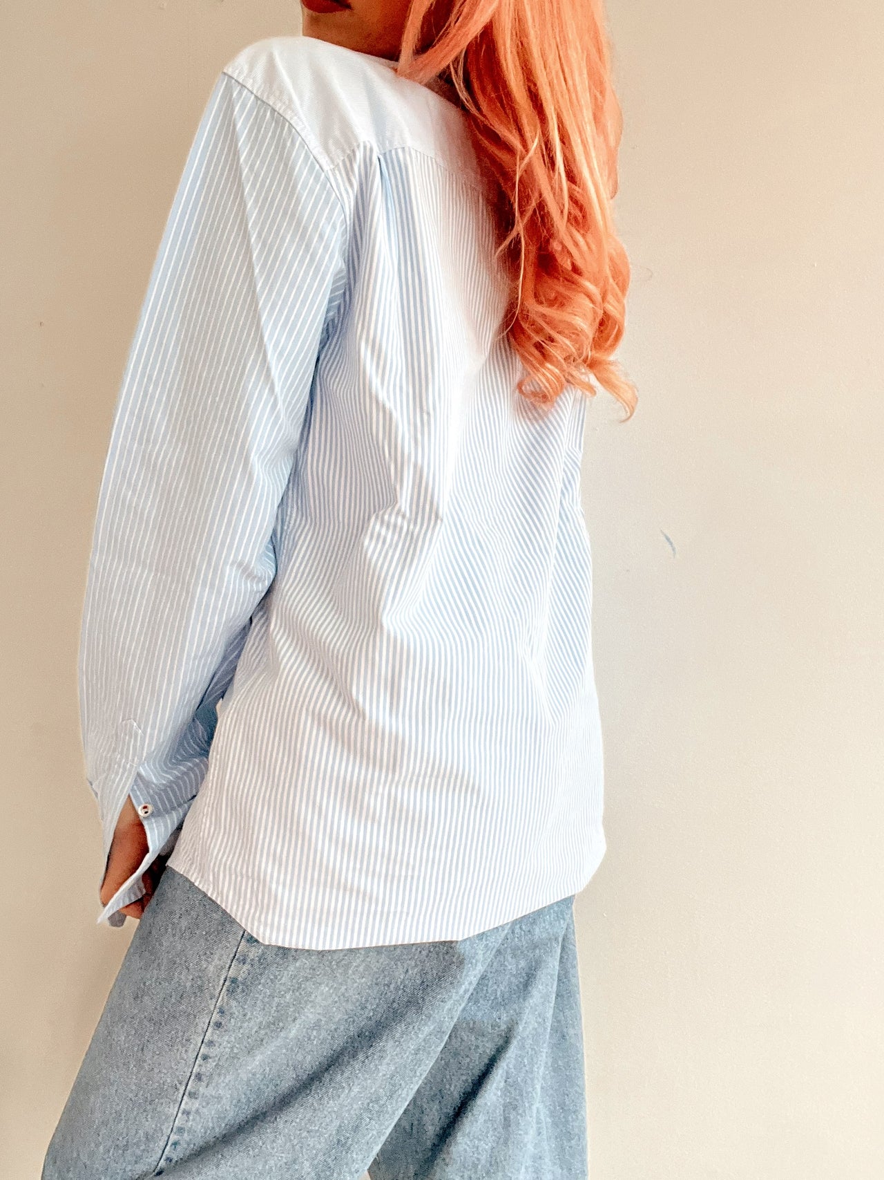 Ralph Lauren L Blue White/Black Striped Shirt