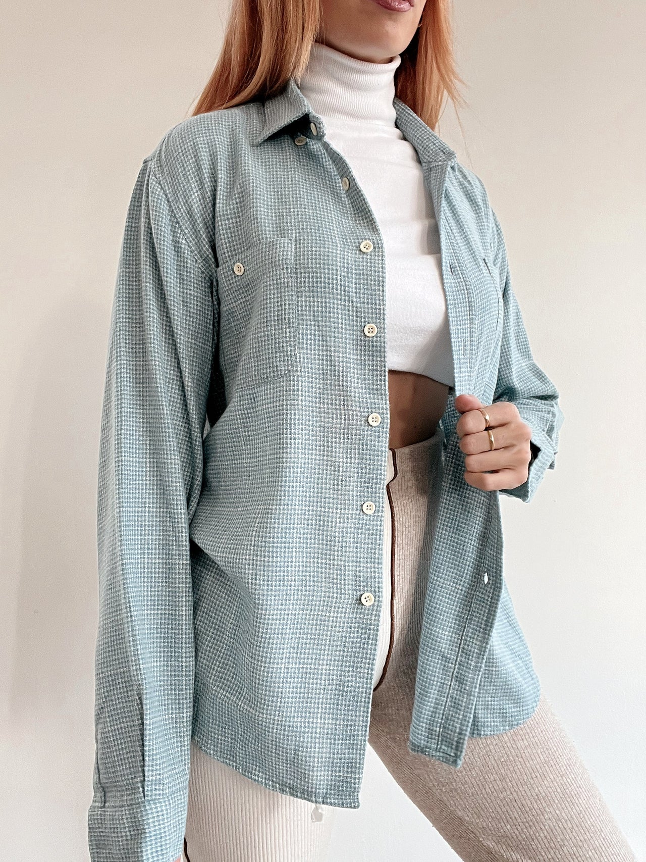 Ralph Lauren L Blue White/Black Striped Shirt