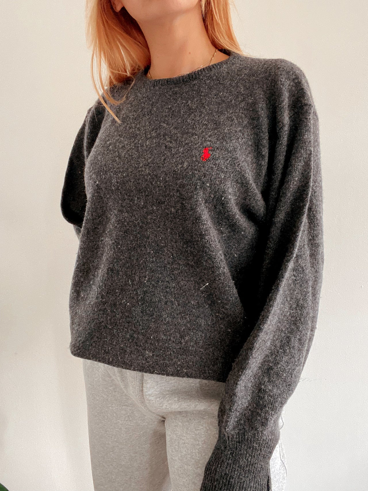 Pull en laine gris foncé Polo Ralph Lauren M