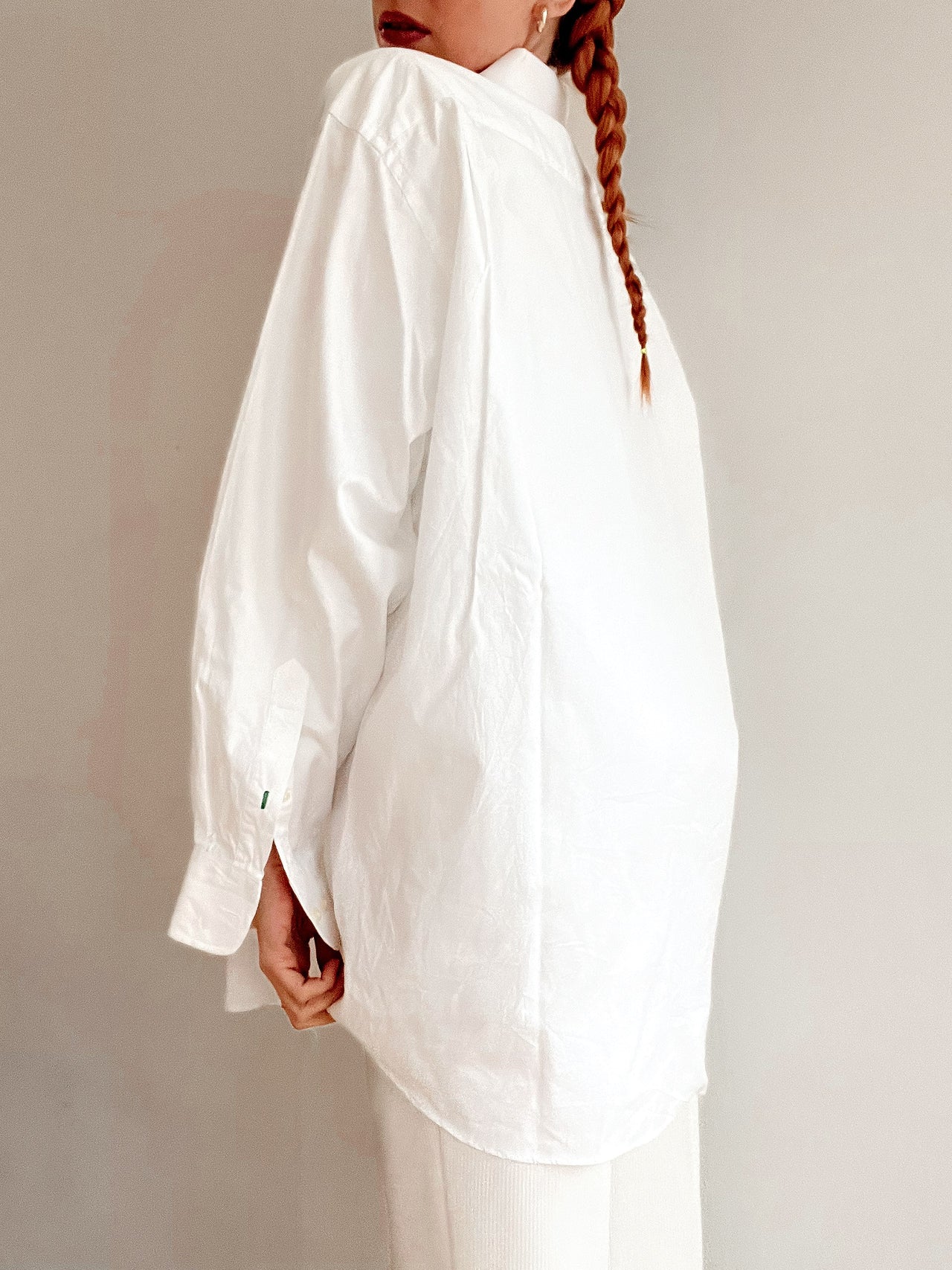 Vintage 80/90er Jahre weißes Baumwollhemd XL