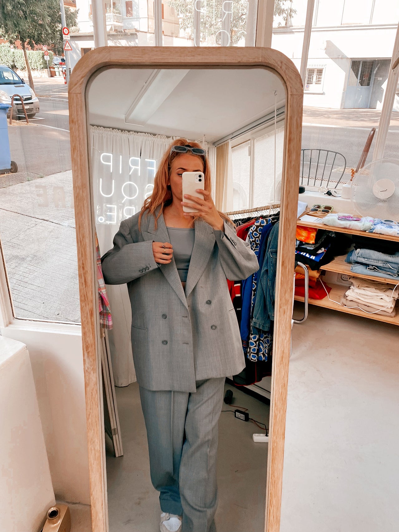 Light gray XL suit set