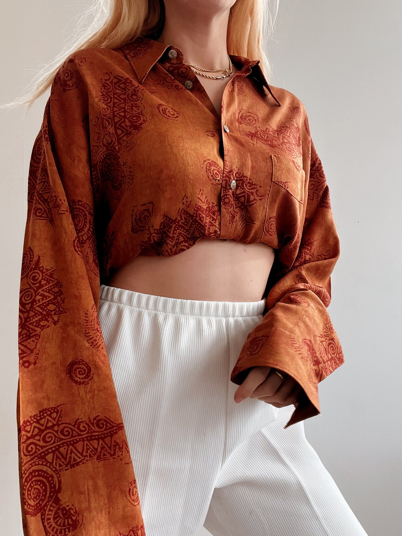 Chemise Vintage 80/90s orange L