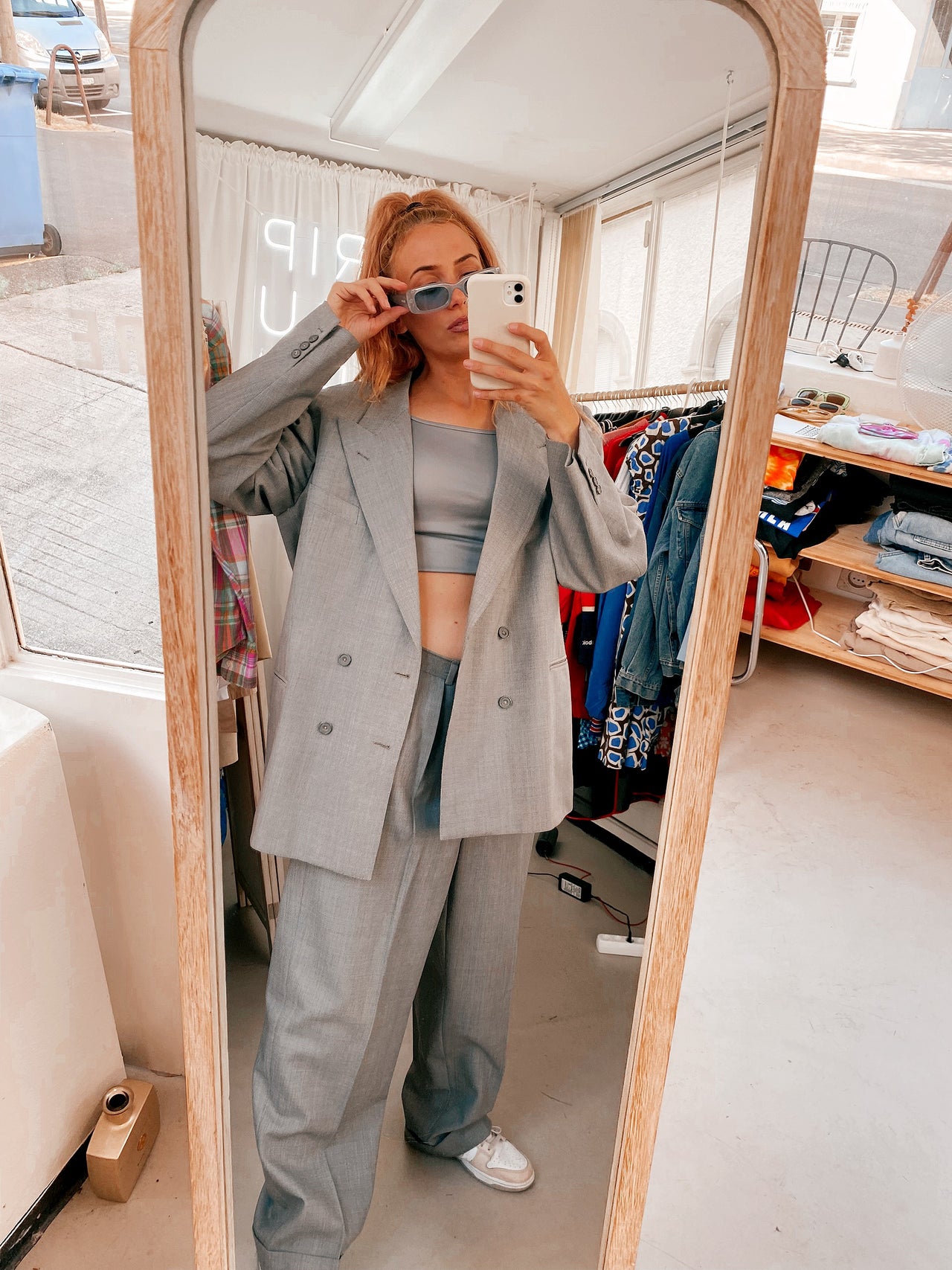 Light gray XL suit set