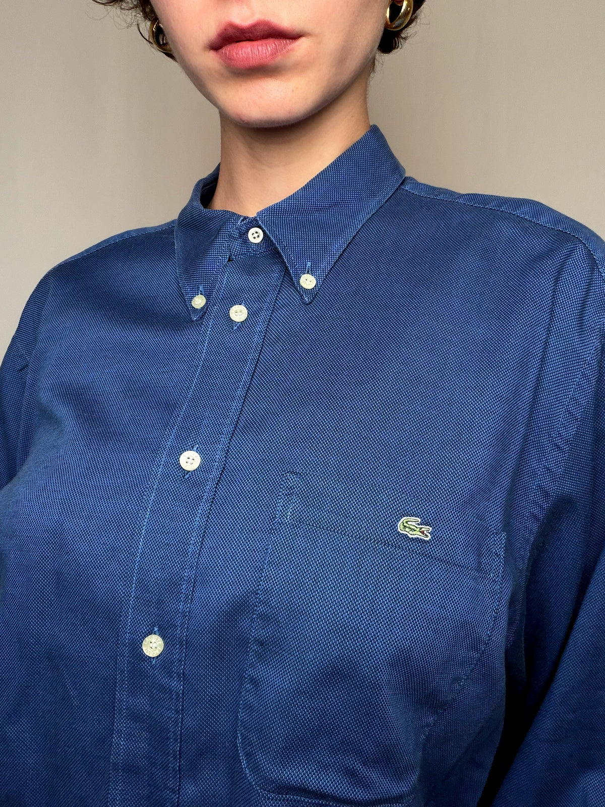Chemise Blue Lacoste XL vintage