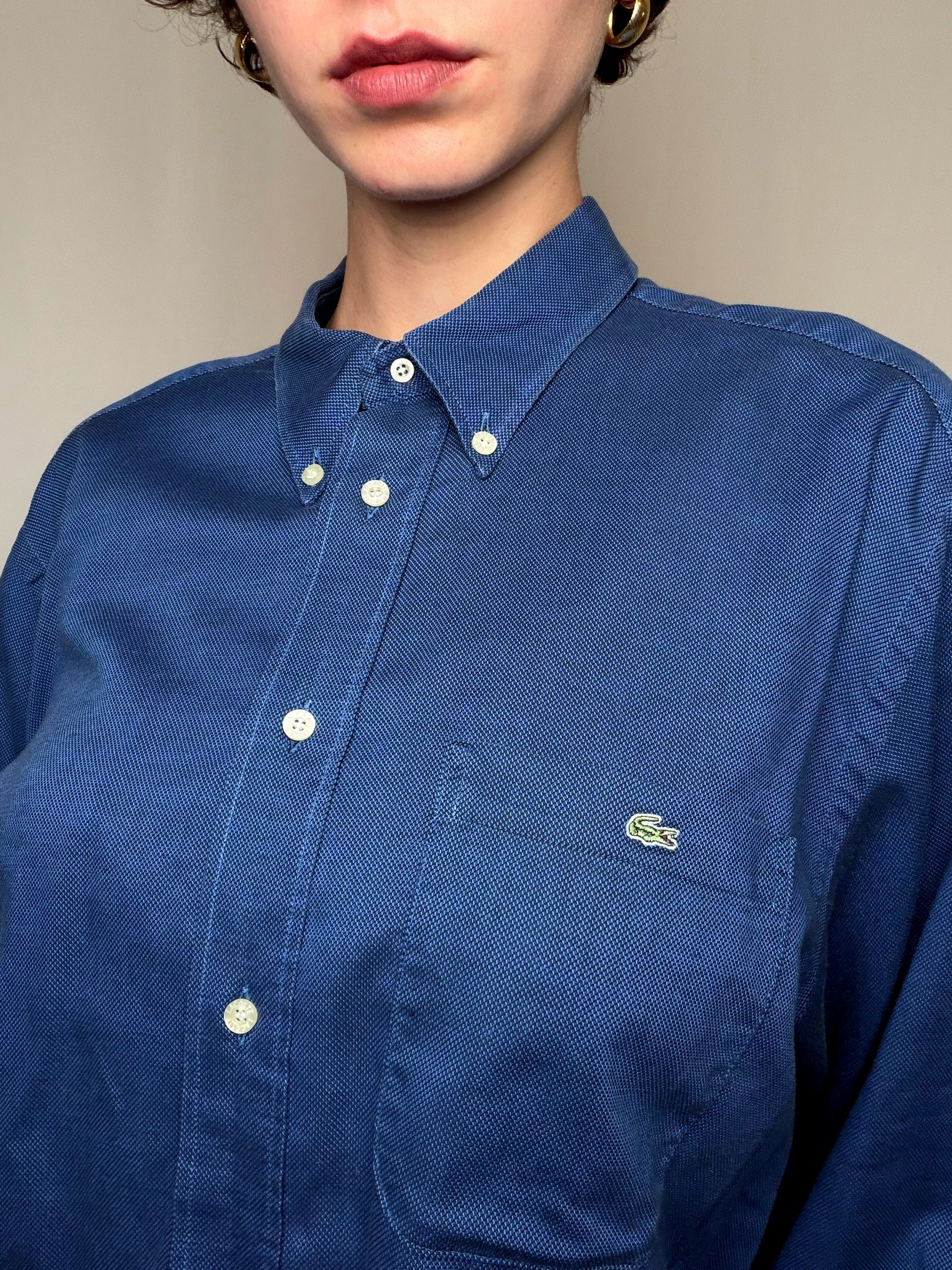 Chemise Blue Lacoste XL vintage
