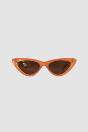 Vintage recycelte orangefarbene Katzenaugenbrille 