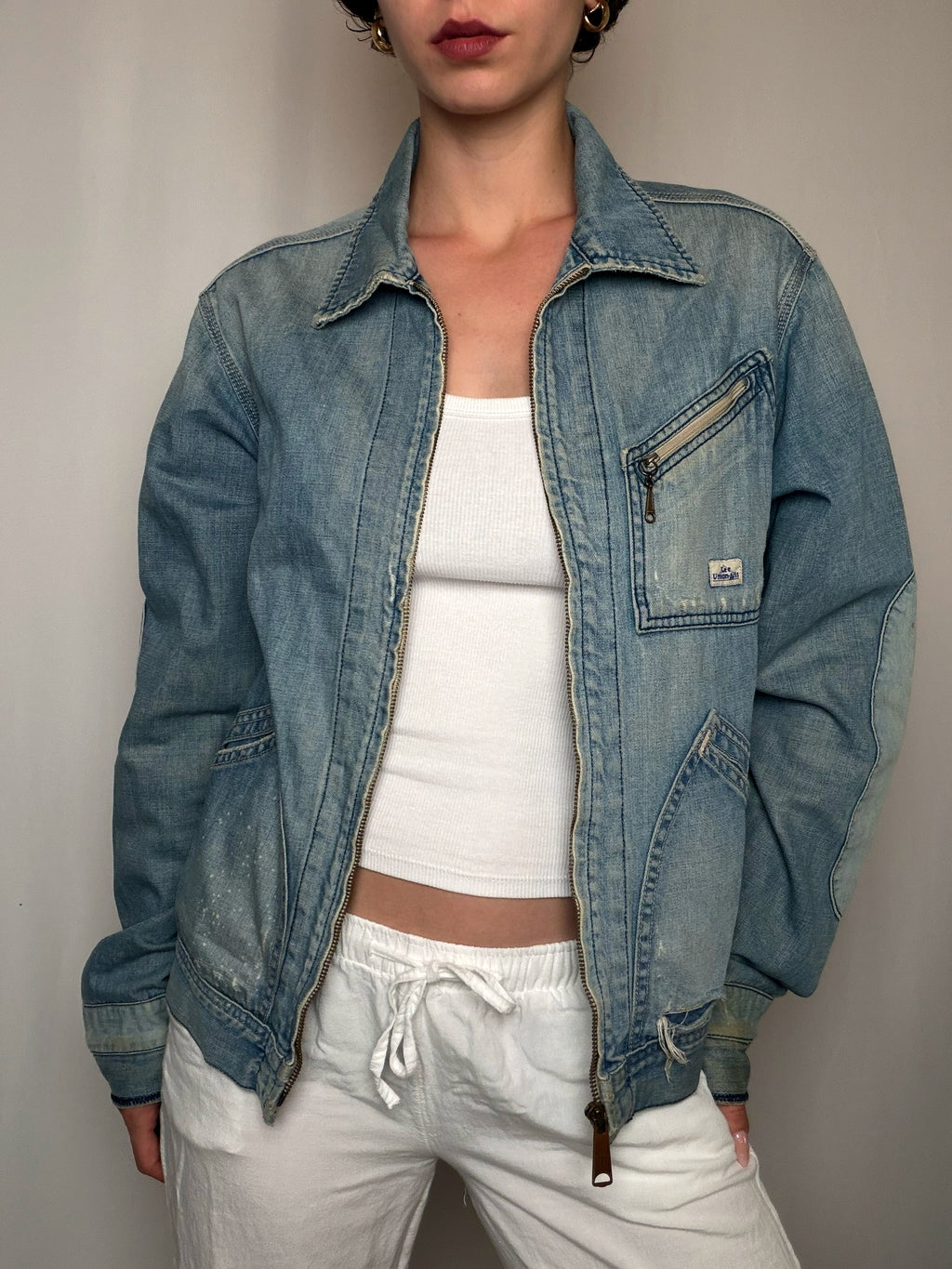 Jacket en denim bleu Lee M vintage